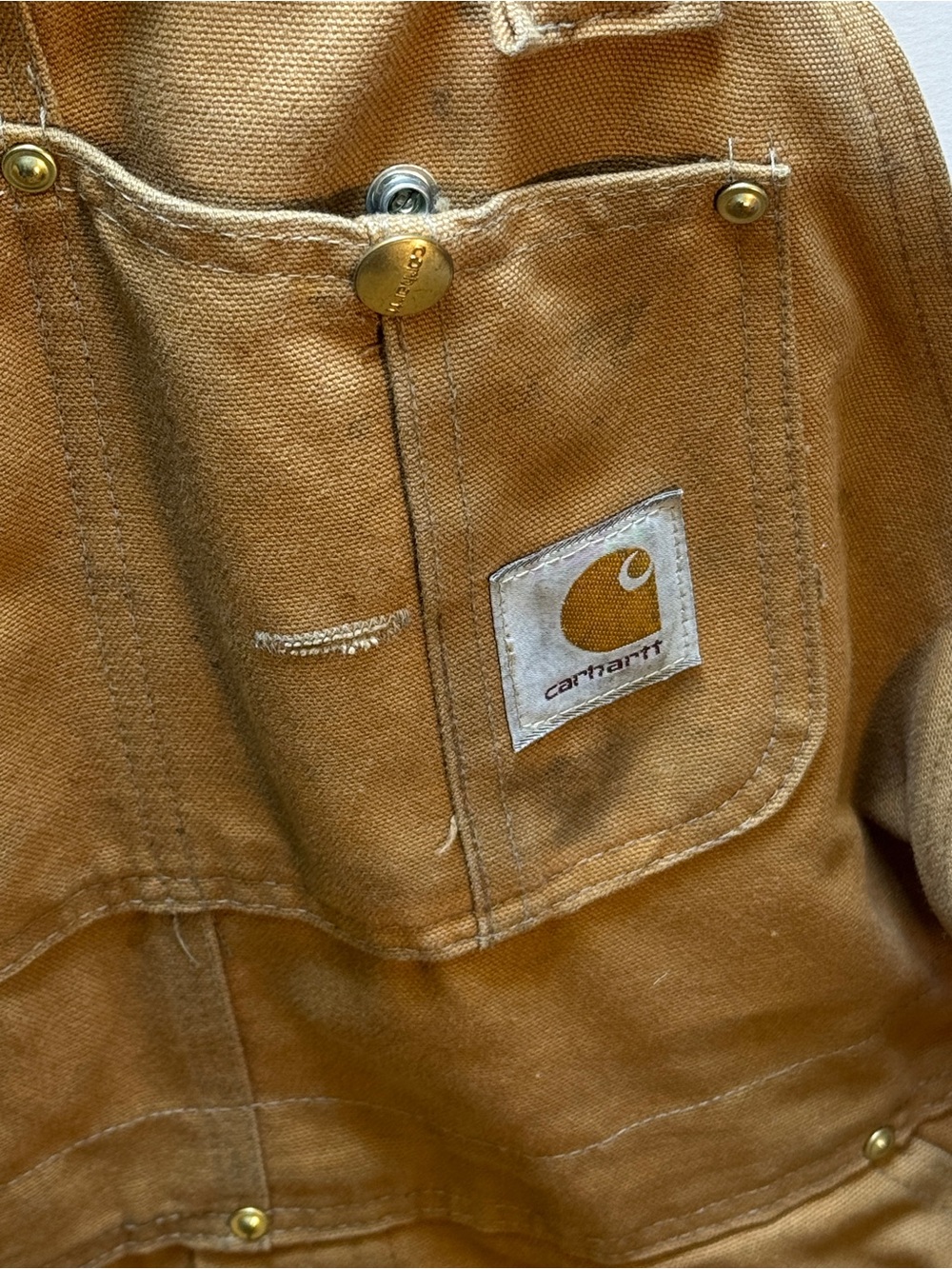 Carhartt Double Knee Overalls Men’s 38x34 Duck Canvas Insulated Made In USA Used - Picture 2 of 14